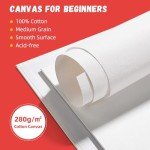 Simetufy 72 Pack 8 x 10 inch Canvas Boards for Painting Flat Canvas Panels Bulk Value Pack for Classes and Parties 100% Cotton for Acrylics Paint