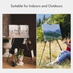 Artify Easel for Painting, Double-Tier Easel Stand, Adjustable Height from 22-66 Inches, Tripod for Painting and Display with Carrying Bag, 66 Inches, Black