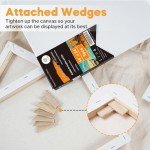 conda 8x10 inch Stretched Canvas for Painting, Pack of 10, 100% Cotton, 5/8 in Profile Blank Stretched Canvas Value Bulk Pack Art White Canvas for Acrylics, Oils Painting