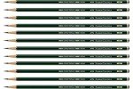 Faber-Castell Pencils, Castell 9000 Graphite art 2B pencils for drawing, sketching - 12 Artist pencils