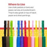 School Smart Square Chalk Pastels, Assorted Colors, Set of 144