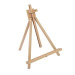 KINGART 741N Tabletop A-Frame Artists Easel, Holds Up to 27" Canvas, Solid Wood, Folding, Portable and Adjustable, for Painting and Display