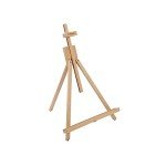 KINGART 741N Tabletop A-Frame Artists Easel, Holds Up to 27" Canvas, Solid Wood, Folding, Portable and Adjustable, for Painting and Display