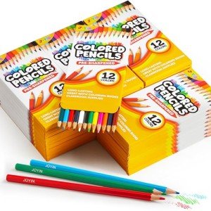 JOYIN 432 Count Colored Pencils Bulk, Pre-sharpened Colored Pencils for Kids 4+, Bulk Coloring Pencils School Supplies for Teachers, Classroom Prizes (12 Assorted Colors, Individual Pack of 36)