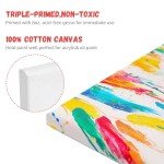 Simetufy 4 Pack Stretched Canvas for Painting 9x12 Inch, 100% Cotton Blank Painting Canvas for Acrylic or Oil Paint, 8oz Pre-Primed, 5/8 Inch Profile