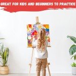 Simetufy 4 Pack Stretched Canvas for Painting 9x12 Inch, 100% Cotton Blank Painting Canvas for Acrylic or Oil Paint, 8oz Pre-Primed, 5/8 Inch Profile