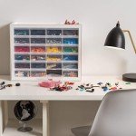 IRIS USA Plastic Drawer Storage Organizer, 24-Drawer Teacher Toolbox Bead Small Parts Organizer Cabinet for Hardware Crafts Nuts Bolts Tools Sticker Home Business Scrapbook Art Hobby Garage - White