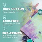 Koseibal 15 Pack Stretched Canvases for Painting, 12x16/11x14/9 x12/8x10/5x7(3 of Each), 100% Cotton Acid-Free Artist Anti-Seep Blank Primed Canvas for Oil, Acrylic, Pouring Paint.