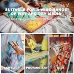 Koseibal 15 Pack Stretched Canvases for Painting, 12x16/11x14/9 x12/8x10/5x7(3 of Each), 100% Cotton Acid-Free Artist Anti-Seep Blank Primed Canvas for Oil, Acrylic, Pouring Paint.