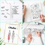 Ohuhu Fineliner Pens Micro Drawing Pens: 8-size Tips (Ultra-fine, Fine & Brush) Waterproof Pigment Black Ink for Illustration Drawing Journaling Sketching for Artist Beginners