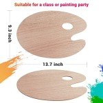 Tamaki Wooden Paint Palette Paint Tray Palettes for Acrylic, Painting Palette Art Pallet for Painting, Thumb Holder Trays for Artist, 1 PCS