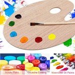 Tamaki Wooden Paint Palette Paint Tray Palettes for Acrylic, Painting Palette Art Pallet for Painting, Thumb Holder Trays for Artist, 1 PCS