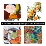 Transon Art Paint Brush Kit 16 Paint Brushes with Foam Brush Spatula and Brush Case for Oil, Acrylic, Watercolor, Gouache, Painting Black