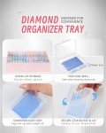 45pcs Diamond Painting Storage Containers Trays, Diamond Painting Accessories Diamond Painting Trays with Lids, 2-in-1 Storage and Diamond Art Trays, Bead Storage & Line-Up, Box Package