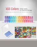 45pcs Diamond Painting Storage Containers Trays, Diamond Painting Accessories Diamond Painting Trays with Lids, 2-in-1 Storage and Diamond Art Trays, Bead Storage & Line-Up, Box Package