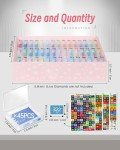45pcs Diamond Painting Storage Containers Trays, Diamond Painting Accessories Diamond Painting Trays with Lids, 2-in-1 Storage and Diamond Art Trays, Bead Storage & Line-Up, Box Package