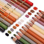 MISULOVE Colour Charcoal Pencils Drawing Set, Skin Tone Pencils, Pastel Chalk for Sketching, Drawing, Shading, Coloring, Layering & Blending for Beginners & Artists(12 Colors)