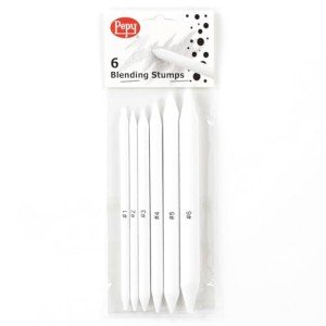 Pepy 6 PCS Blending Stumps for Drawing, Shading, Blending, Charcoal, Graphite, Colored Pencil, Pastel, Oil Pastel; Art Blenders for Paper Sketch Drawing