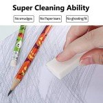 10 Pieces Drawing Art Pencil Erasers, Multi-Shape Painting Grey Kneaded White Foam Erasers with Grip for Art Sketching Drafting Supplies