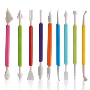 Molain Plastic Clay Sculpting Tools, Modeling Clay Tools for Kids Double-Head Sculpting Tool Kit 9 Pieces