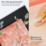 ARTEZA Gouache Paint, Set of 12, Skin Tones, 0.4 US fl oz Gouache Paint Tubes, Opaque Gouache Set for Canvas and Paper