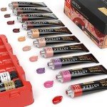 ARTEZA Gouache Paint, Set of 12, Skin Tones, 0.4 US fl oz Gouache Paint Tubes, Opaque Gouache Set for Canvas and Paper