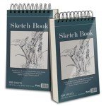 5.5" x 8.5" Sketchbook Set, Top Spiral Bound Sketch Pad, 2 Packs 100 Sheets Each (68lb/100gsm), Acid Free Art Sketch Book Artistic Drawing Painting Writing Paper for Beginners Artists