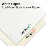 5.5" x 8.5" Sketchbook Set, Top Spiral Bound Sketch Pad, 2 Packs 100 Sheets Each (68lb/100gsm), Acid Free Art Sketch Book Artistic Drawing Painting Writing Paper for Beginners Artists