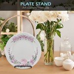 Kenning 24 Pieces Adjustable Easel Stand 5.5" x 7.1" Wire Display Stand Plate Holder Foldable Picture Frame Stand, Wire Display Stand for Photo Plate Book Cookbook Tabletop Art, Black