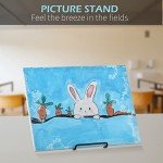 Kenning 24 Pieces Adjustable Easel Stand 5.5" x 7.1" Wire Display Stand Plate Holder Foldable Picture Frame Stand, Wire Display Stand for Photo Plate Book Cookbook Tabletop Art, Black