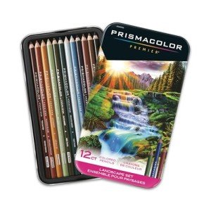 Prismacolor Premier Colored Pencils, Soft Core, Landscape Set, Adult Coloring, 12 Count
