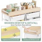 Rolling Storage Cart with 10 Large Drawers, Utility Cart with Wooden TableTop for Craft Organizers, Art Supply Storage, Home Office Organization, Cart with Wheels for Classroom, School, Green