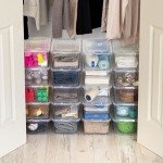 IRIS USA 6 Qt Clear Plastic Storage Bins with Lids, BPA-Free Stackable Containers for Organizing Shoes, Closet Shelves, Classroom & Teacher Supplies, Game Storage, 20 Pack