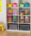 IRIS USA 6 Qt Clear Plastic Storage Bins with Lids, BPA-Free Stackable Containers for Organizing Shoes, Closet Shelves, Classroom & Teacher Supplies, Game Storage, 20 Pack