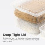 IRIS USA 6 Qt Clear Plastic Storage Bins with Lids, BPA-Free Stackable Containers for Organizing Shoes, Closet Shelves, Classroom & Teacher Supplies, Game Storage, 20 Pack