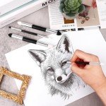 12 Pcs Artist Blending Sponge Pen Double Headed Washable Rubbing Sponge Brush Dual Tip Sketching Wipe Pen Reusable Drawing Art Blenders Tools for Artist Student Charcoal Powder Drawing Correcting (12)