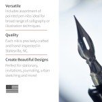 Speedball Sketching Set with Penholders and Pens, Set of 8 (SB2964), Black