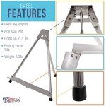 U.S. Art Supply 15" High Aluminum Tabletop Display Easel (Pack of 4) - Collapsible Folding Frame, Portable Artist Tripod Stand - Holds Canvas, Paintings, Books, Presentations, Photos, Pictures, Signs
