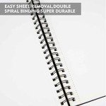 Conda 8.5"x11" Hardbound Sketch Book, Double-Sided Hardcover Sketchbook, Spiral Sketch Pad, Durable Acid Free Drawing Art Paper for Adults