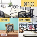 U.S. Art Supply 15" High Aluminum Tabletop Display Easel (Pack of 4) - Collapsible Folding Frame, Portable Artist Tripod Stand - Holds Canvas, Paintings, Books, Presentations, Photos, Pictures, Signs