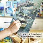 GOTIDEAL Canvas for Painting -18 Pack, Multi Pack 4x4, 5x7, 8x10, 9x12,11x14 Canvas Boards for Painting, Primed White Blank Artist Canvas Variety Pack for Acrylic, Oil Paint, Watercolor, Gouache