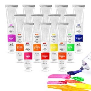 Paul Rubens Oil Paint, 12 Neon Colors with High Saturation, 50ml Large Tubes, Faster Drying Time, Art Supplies for Artists, Students, Beginners
