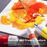 Paul Rubens Oil Paint, 12 Neon Colors with High Saturation, 50ml Large Tubes, Faster Drying Time, Art Supplies for Artists, Students, Beginners