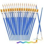 Small Paint Brushes Bulk, 88 pcs Nylon Hair Brushes, Flat Tip Round Acrylic Paint Brushes, Paint Brush Set, Artist Paintbrushes for Kids Adult Acrylic Oil Watercolor Canvas Face Nail Art Painting