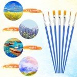 Small Paint Brushes Bulk, 88 pcs Nylon Hair Brushes, Flat Tip Round Acrylic Paint Brushes, Paint Brush Set, Artist Paintbrushes for Kids Adult Acrylic Oil Watercolor Canvas Face Nail Art Painting