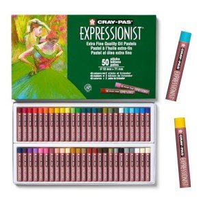 SAKURA Cray-Pas Expressionist Oil Pastel Set - Soft Oil Pastels for Artists - 50 Sticks
