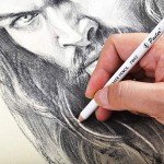 Pasler® Eraser Pencils 7802 Perfection Detail Eraser Pencil with Brush and Sharpener, Perfect for sketches and Coloured Illustrations (4- pack)