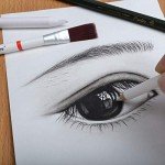 Pasler® Eraser Pencils 7802 Perfection Detail Eraser Pencil with Brush and Sharpener, Perfect for sketches and Coloured Illustrations (4- pack)