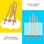 MEEDEN 20 Inch Tabletop Easel: 12 Pack Beech Wood Easel for Painting - Display Table Top Easel Canvas Stand for Painting Sign