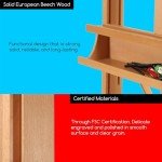 MEEDEN Studio Easel for Painting: Large H Frame Beech Wood Easel Adjustable 75" to 146" H, Hold Canvas up to 93" with 4 Wheels & Storage Tray - Professional Heavy Duty Art Easel for Adults